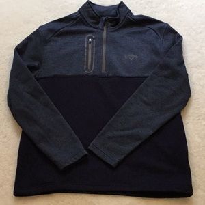 Callaway quarter zip fleece lined longsleeve. Men’s size L. 100% polyester.
